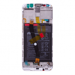 Bloc Ecran Blanc COMPLET prémonté sur chassis + batterie pour Huawei Mate 10 Lite Photo 3