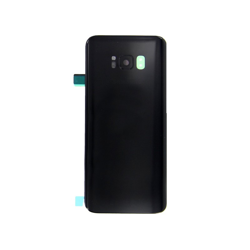 Vitre arrière compatible pour Samsung Galaxy S8 Noir Carbone Photo 1