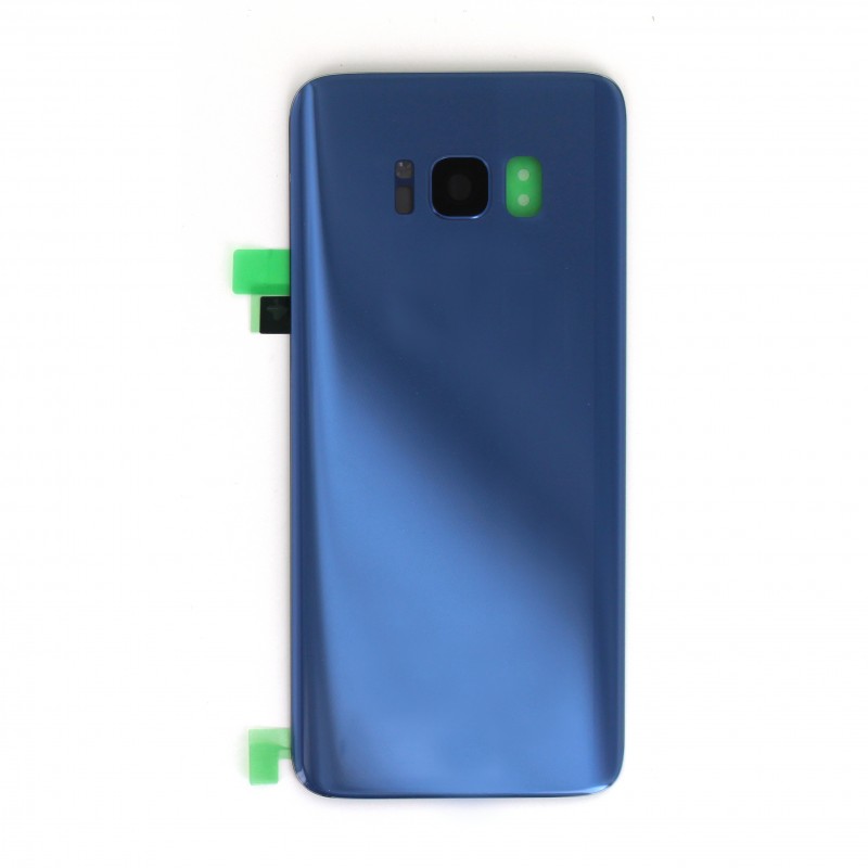 Vitre arrière compatible pour Samsung Galaxy S8 Bleu  Photo 1