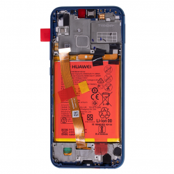 Bloc Ecran Bleu COMPLET prémonté sur chassis + batterie pour Huawei P20 Lite_photo3