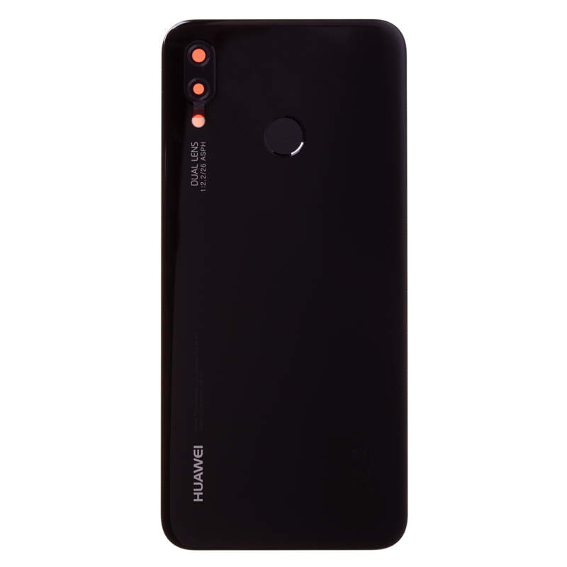 Vitre arrière Noire d'origine avec lecteur d'empreintes pour Huawei P20 Lite photo 1