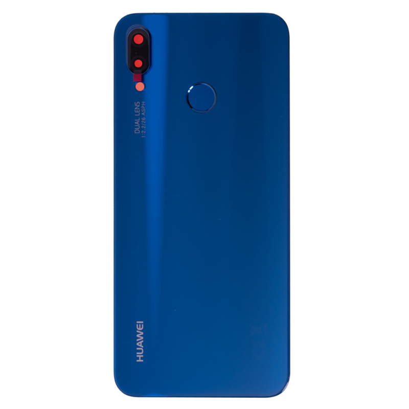 Vitre arrière Bleu d'origine avec lecteur d'empreintes pour Huawei P20 Lite Photo 1