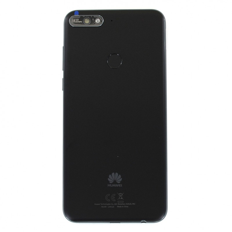 Coque arrière Noire avec lecteur d'empreinte pour Huawei Y7 2018 photo 2