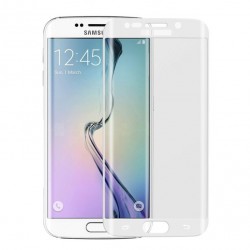 Protecteur d'écran en verre trempé blanc incurvé pour Samsung Galaxy S6 Edge Photo 1