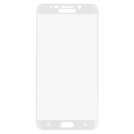 Protecteur d'écran en verre trempé blanc incurvé pour Samsung Galaxy S6 Edge Photo 2