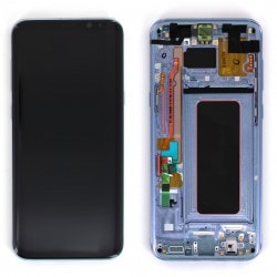 Bloc Ecran Amoled et vitre prémontés sur châssis pour Galaxy S8 Plus Bleu Océan Photo 1