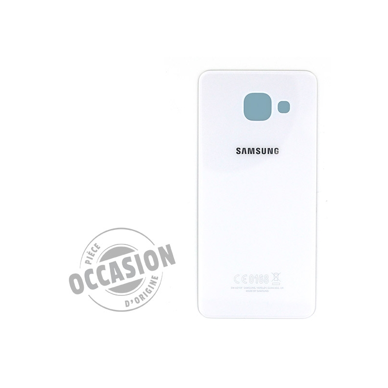 Vitre arrière d'occasion Blanche pour Samsung Galaxy A3 2016 Photo 1