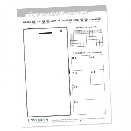 Patron adhésif d'aide au montage universel photo1
