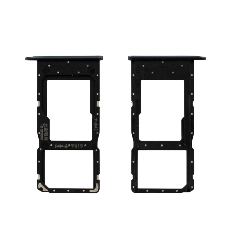 Pièce de remplacement d'origine du tiroir rack SIM et SD pour Honor 10 Lite noir
