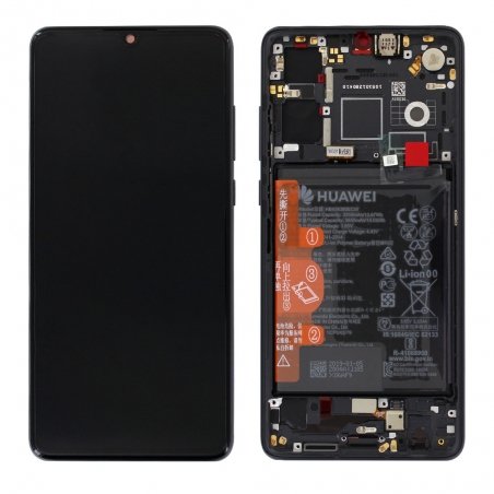 Remplacer l'écran et la batterie du Huawei P30 noir pour cette pièce d'origine avec Bricophone_1b