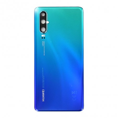 Vitre arrière Bleue Aurora à remplacer pour le Huawei P30-Bricophone_1