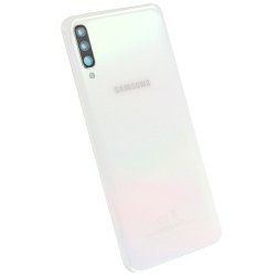 Remplacer la vitre arrière en plastique du Galaxy A70 blanc par une pièce neuve d'origine avec Bricophone_photo3