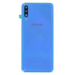 Remplacer la vitre arrière en plastique du Galaxy A70 bleu par une pièce neuve d'origine avec Bricophone_photo1