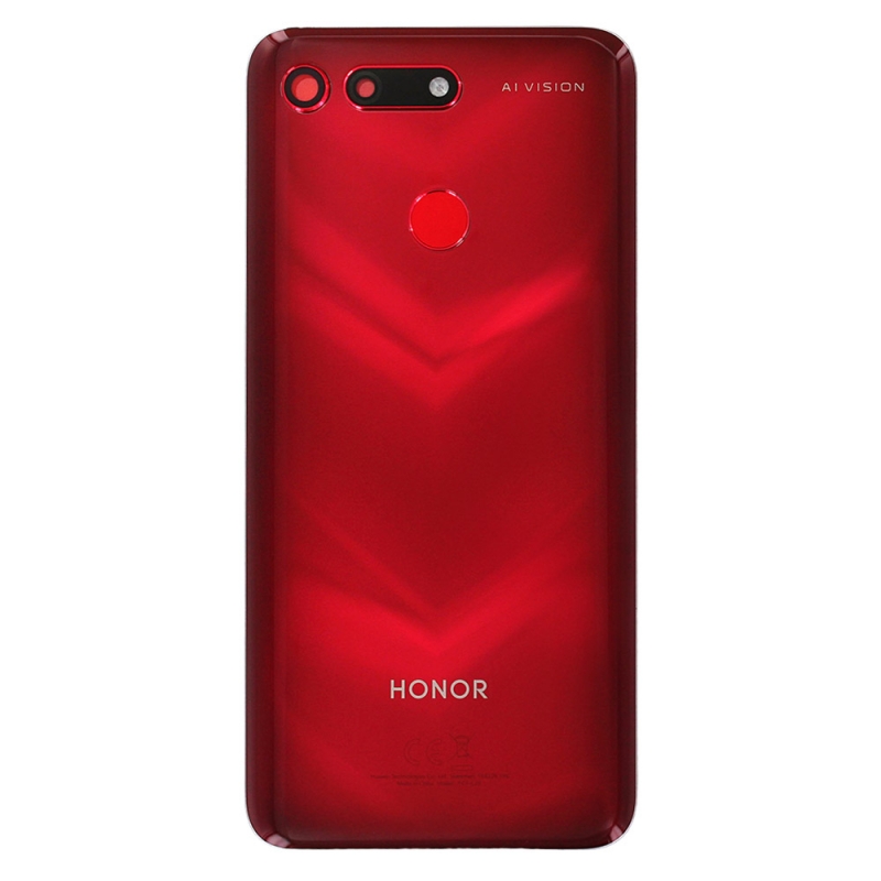 Vitre arrière Rouge et lecteur d'empreintes pour Huawei Honor View 20_photo1