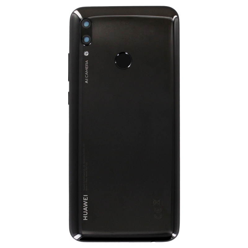 Vitre arrière Noire et lecteur d'empreintes pour Huawei P Smart 2019_photo1