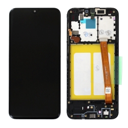 Bloc écran LCD et vitre pré-montés sur châssis pour Samsung Galaxy A20e Noir