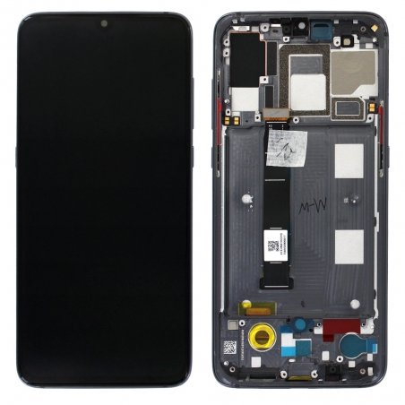 Bloc Ecran Noir Piano pré-monté sur châssis pour Xiaomi Mi 9_photo1b