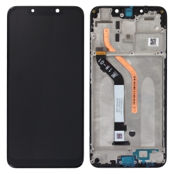Bloc Ecran Noir pré-monté sur châssis pour Xiaomi Pocophone F1_photo1