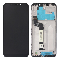 Bloc Ecran Noir pré-monté sur châssis pour Xiaomi Redmi Note 6 Pro_photo1