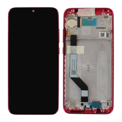 Bloc Ecran Rouge pré-monté sur châssis pour Xiaomi Redmi Note 7