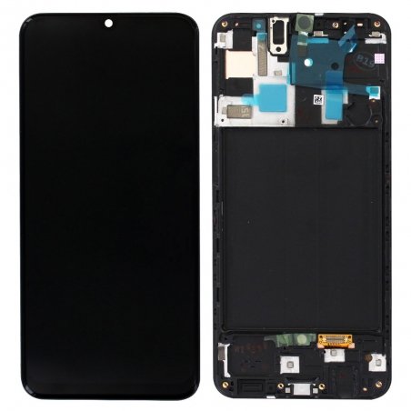 Ecran Noir avec vitre + Super Amoled pré-montés sur châssis pour Samsung Galaxy A502