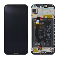 Bloc écran Noir complet pré-monté + batterie sur châssis pour Huawei Y7 Prime (2019)
