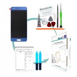 Kit de réparation Ecran Bleu avec vitre et LCD prémonté Huawei Honor 9