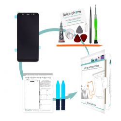 Kit de réparation Ecran noir avec vitre et Amoled Samsung Galaxy A6+ 2018