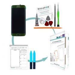 Kit de réparation Ecran Amoled Vert et vitre pré-montés Samsung Galaxy S6 Edge