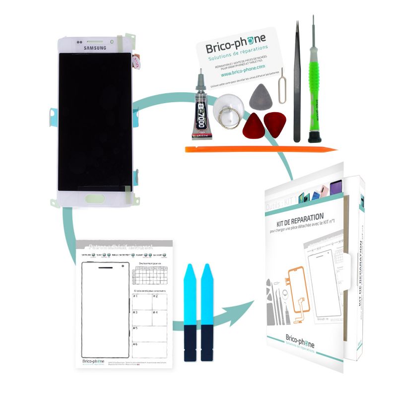 Kit de remplacement Ecran complet BLANC Samsung Galaxy A3 2016