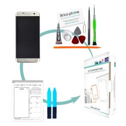 Kit de remplacement Ecran complet SILVER Samsung Galaxy S7 Edge