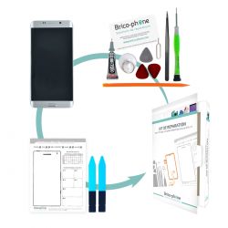 Kit de remplacement Ecran complet SILVER Samsung Galaxy S6 Edge Plus