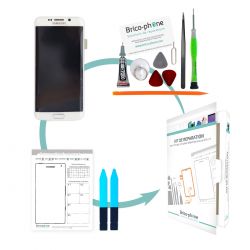 Kit de remplacement Ecran complet BLANC Samsung Galaxy S6 Edge