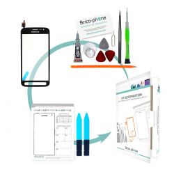 Kit pour remplacer la vitre tactile NOIRE Samsung Galaxy Xcover 4