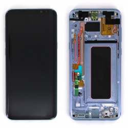 Bloc Ecran Amoled et vitre prémontés sur châssis pour Galaxy S8 Plus Bleu Océan Photo 1