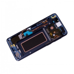 Bloc Ecran Amoled et vitre prémontés sur châssis pour Galaxy S9 Bleu Océan photo 2