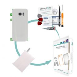 Kit de réparation Vitre arrière Blanche compatible Samsung Galaxy S7