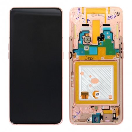 Bloc écran Super Amoled + vitre pré-monté sur châssis pour Samsung Galaxy A80 Or_photo1b