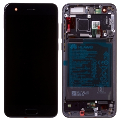 Bloc Ecran Noir COMPLET prémonté sur chassis + batterie pour Huawei Honor 9_photo1