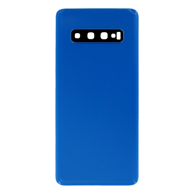 Vitre arrière compatible pour Samsung Galaxy S10 Bleu Prisme photo 2