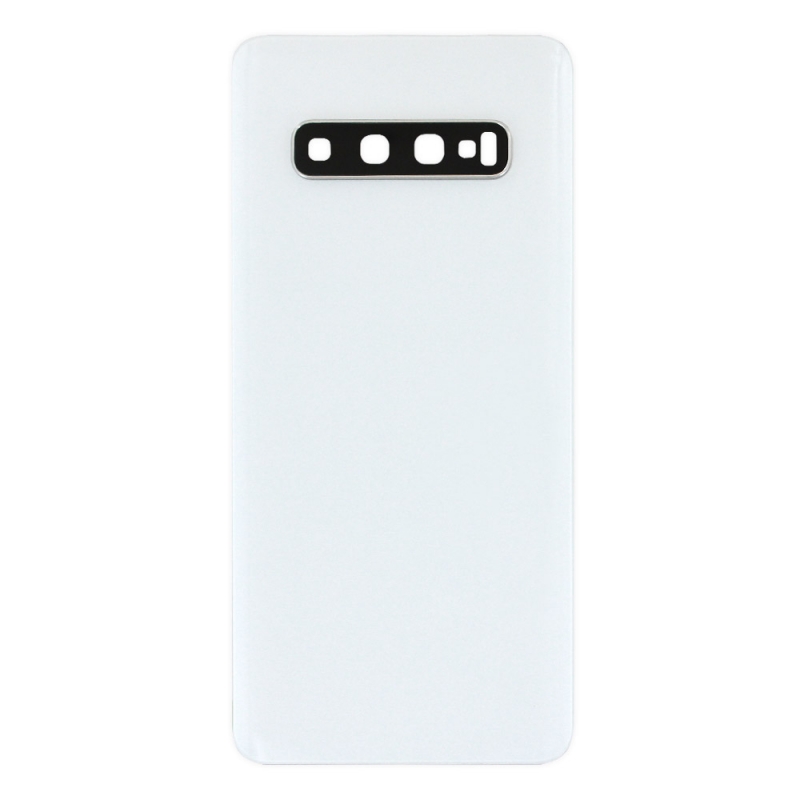 Vitre arrière compatible pour Samsung Galaxy S10+ Blanc Prisme photo 2