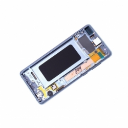 Bloc écran Amoled et vitre pré-montés sur châssis pour Samsung Galaxy S10+ Bleu Prisme photo 1