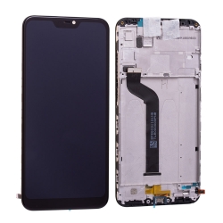 Bloc écran LCD et vitre pré-montés sur châssis pour Xiaomi Mi A2 Lite Noir