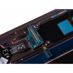 Bloc Ecran Amoled et vitre prémontés sur châssis pour Samsung Galaxy S7 Edge Bleu photo 1