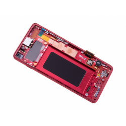Bloc écran Amoled et vitre prémontés sur châssis pour Samsung Galaxy S10 Rouge photo 1
