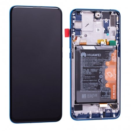 Bloc Ecran Bleu Saphir COMPLET pré-monté sur châssis + batterie pour Huawei P Smart Z photo 2b