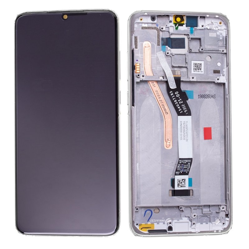Écran LCD Complet + Vitre Pour Xiaomi Redmi Note 8 Pro Blanc 6.53" - Avec Outils Et Colle
