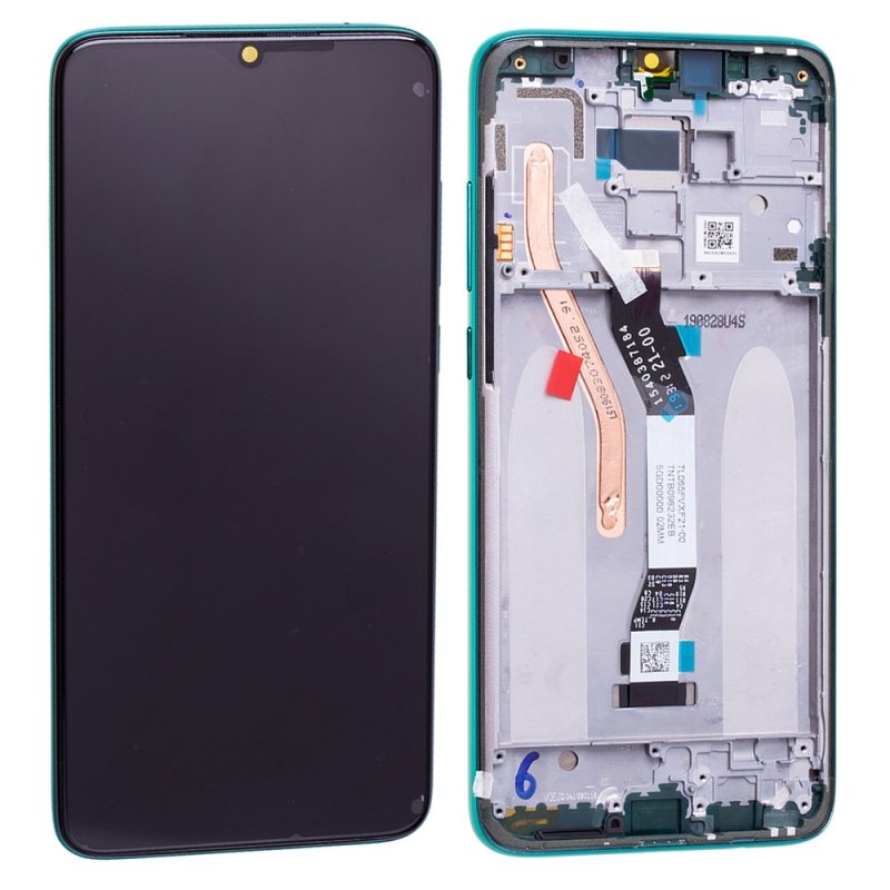 Écran LCD + Vitre Tactile Avec Châssis Pour Xiaomi Redmi Note 8 Pro - Vert - Neuf - Inclut Outil