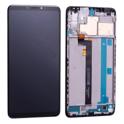 Bloc écran IPS LCD et vitre pré-montés sur châssis pour Xiaomi Mi Max 3 Noir