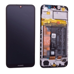 Bloc écran complet pré-monté sur châssis + batterie pour Huawei Y5 (2019)